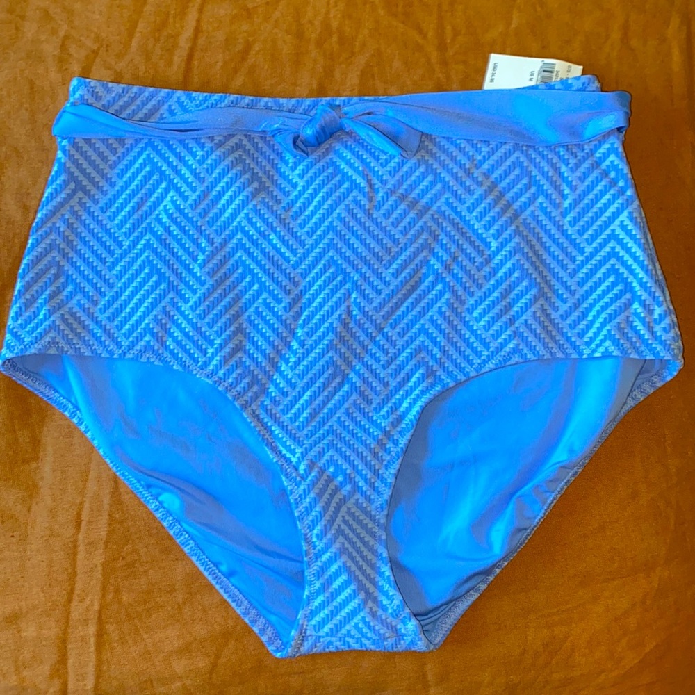 NWT Aerie Jacquard Tie High Waisted Bikini Bottom